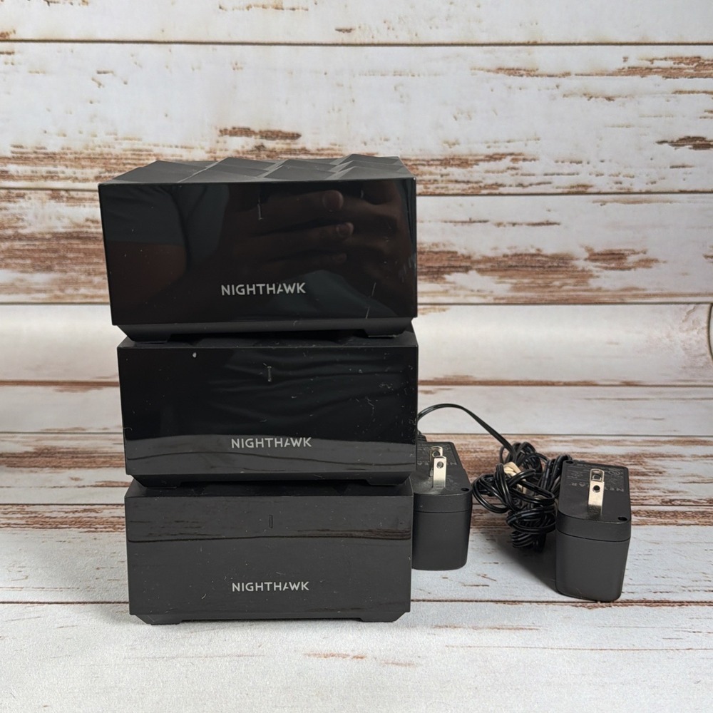 Netgear Nighthawk MR60 Router 2x MS60 Satellites WiFi 6 Mesh System Used